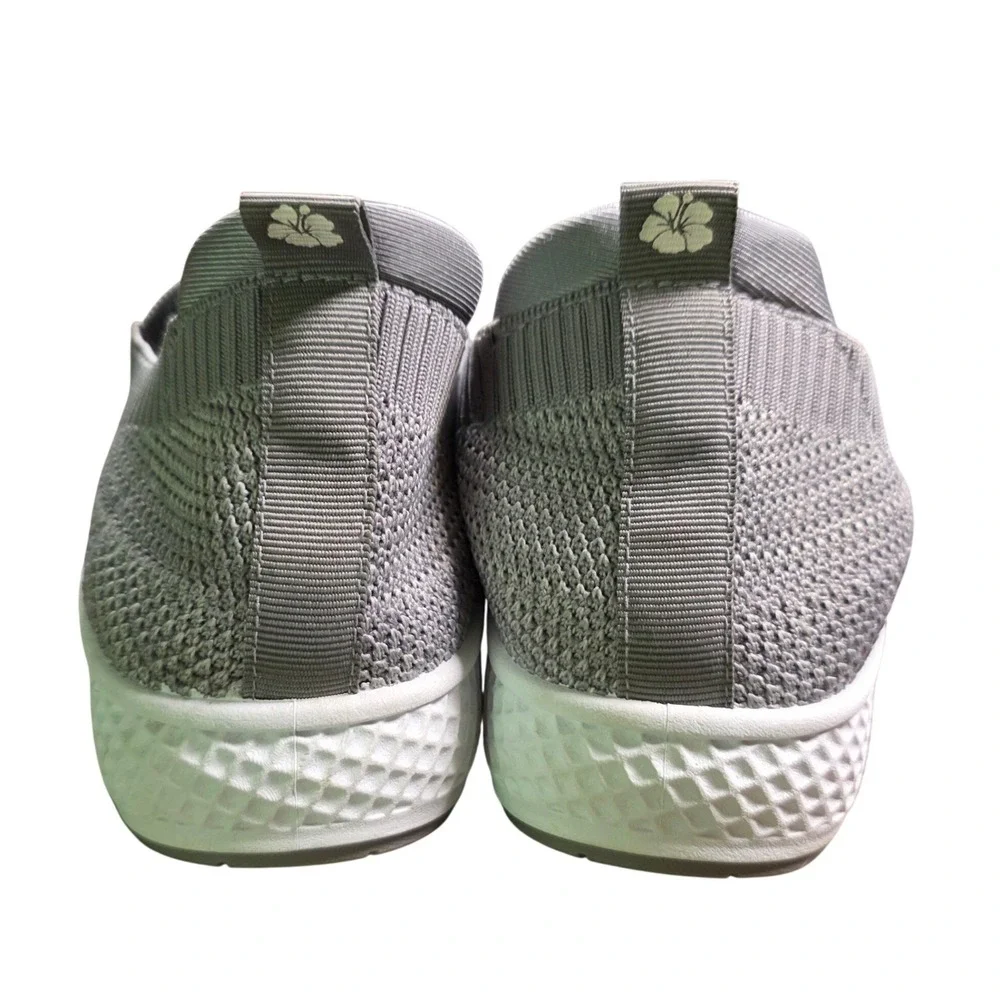 Tommy Bahama Grey Knit Slip On Walking Shoes Lightweight Athletic Sneakers Sz 9